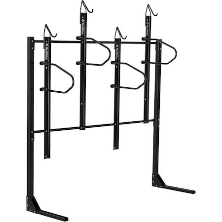 Global Industrial Indoor Vertical Bike Rack, Lockable, 4 Bike Capacity, Black 670513